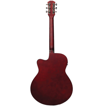 Evo T-40C 40 Inch Concert Acoustic Electric Guitar with Bag and Accessories