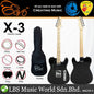 Evo X-3 Traditional Telecaster Electric Guitar Rosewood Fingerboard with Amplifier Package (X3)