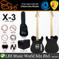 Evo X-3 Traditional Telecaster Electric Guitar Rosewood Fingerboard with Amplifier Package (X3)