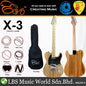 Evo X-3 Traditional Telecaster Electric Guitar Rosewood Fingerboard with Amplifier Package (X3)