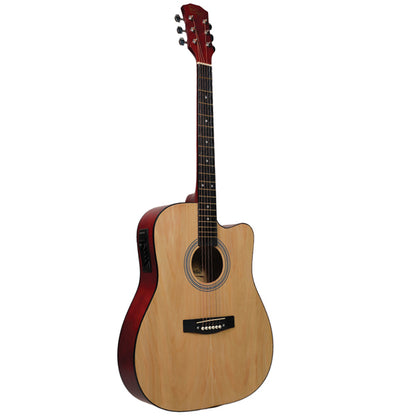 Evo T-41C 41 Inch Acoustic Electric Guitar with Bag and Accessories