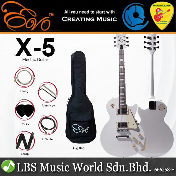 Evo X-5 Les Paul Electric Guitar Pack with 10 Watt Guitar Amplifier (X5)