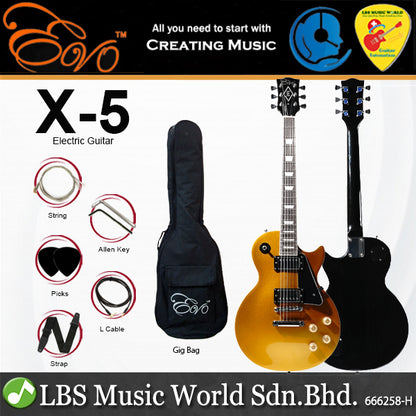 Evo X-5 Les Paul Electric Guitar Pack with 10 Watt Guitar Amplifier (X5)