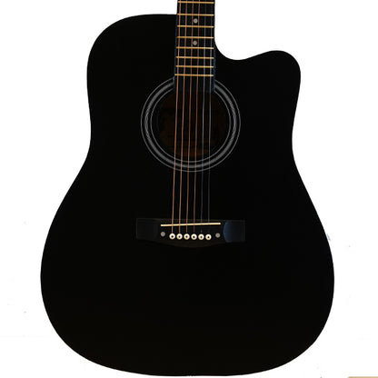 Evo D41C Cutaway Body 41 Inch Acoustic Guitar with Bag and Accesories
