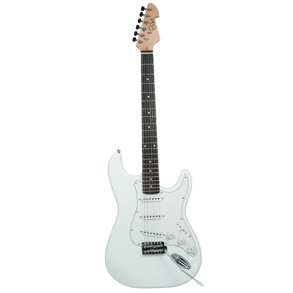 Evo X-1-WH Stratocaster Electric Guitar Linden Wood Body with Amplifier Package Arctic White (X1 WH)
