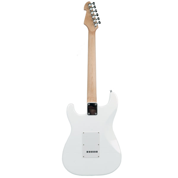 Evo X-1-WH Stratocaster Electric Guitar Linden Wood Body with Amplifier Package Arctic White (X1 WH)