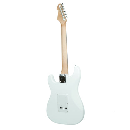 Evo X-1-WH Stratocaster Electric Guitar Linden Wood Body with Amplifier Package Arctic White (X1 WH)