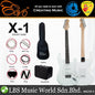 Evo X-1-WH Stratocaster Electric Guitar Linden Wood Body with Amplifier Package Arctic White (X1 WH)