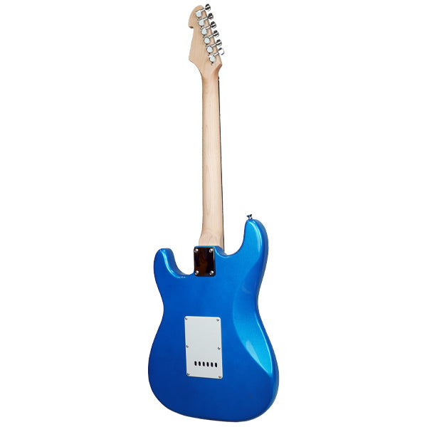 Evo X-1-BL Stratocaster Electric Guitar Linden Wood Body with Amplifier Package Metallic Blue (X1 BL)