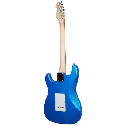 Evo X-1-BL Stratocaster Electric Guitar Linden Wood Body with Amplifier Package Metallic Blue (X1 BL)