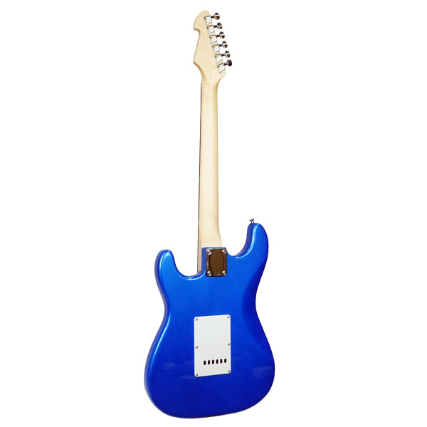 Evo X-1-BL Stratocaster Electric Guitar Linden Wood Body with Amplifier Package Metallic Blue (X1 BL)