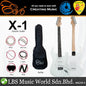 Evo X-1-BK Stratocaster Electric Guitar Linden Wood Body - Black (X1 BK)