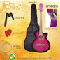 EVO SF38CEQ Purple Acoustic Guitar With Pickup 38 Inch Beginner Guitar Pick Up Student Guitar Free Bag String Pick Strap