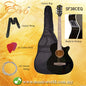 EVO SF38CEQ Black Acoustic Guitar With Pickup 38 Inch Beginner Guitar Pick Up Student Guitar Free Bag String Pick Strap