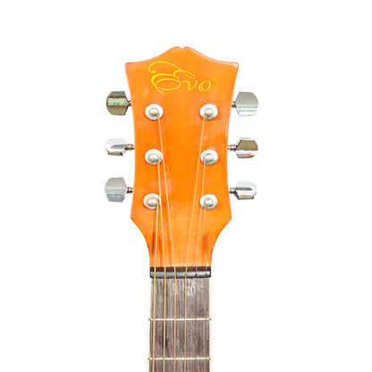 EVO SF38CEQ Natural Acoustic Guitar With Pickup 38 Inch Beginner Guitar Pick Up Student Guitar Free Bag String Pick Strap