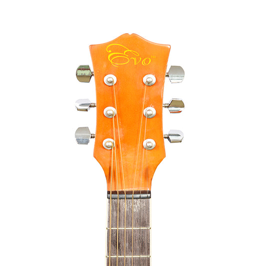 EVO SF38CEQ Natural Acoustic Guitar With Pickup 38 Inch Beginner Guitar Pick Up Student Guitar Free Bag String Pick Strap