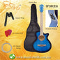 EVO SF38CEQ Blue Acoustic Guitar With Pickup 38 Inch Beginner Guitar Pick Up Student Guitar Free Bag String Pick Strap