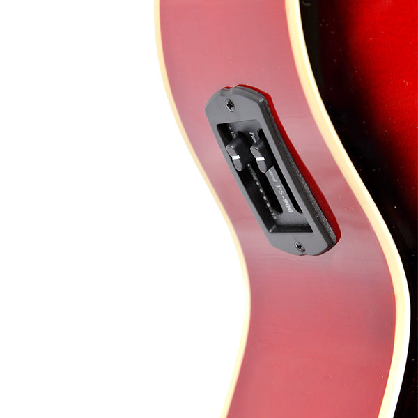 EVO SF38CEQ RED Acoustic Guitar With Pickup 38 Inch Beginner Guitar Pick Up Student Guitar Free Bag String Pick Strap