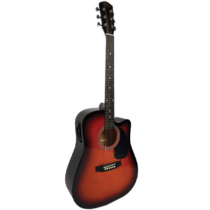 EVO F320CEQ Spruce Plywood Acoustic Electric Guitar with Pickup - Sunburst