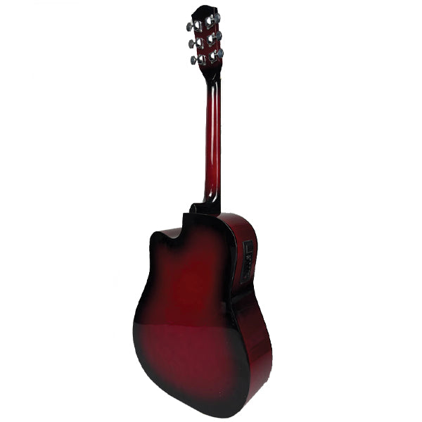 EVO F320CEQ Spruce Plywood Acoustic Electric Guitar with Pickup - Red