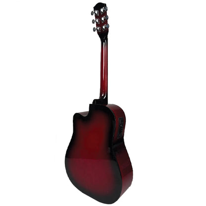EVO F320CEQ Spruce Plywood Acoustic Electric Guitar with Pickup - Red