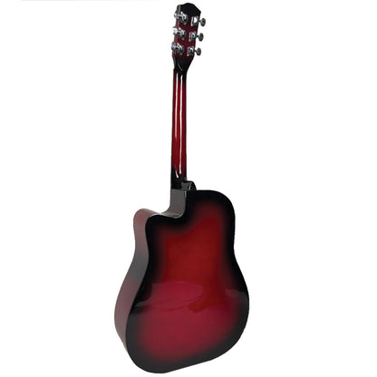 EVO F320CEQ Spruce Plywood Acoustic Electric Guitar with Pickup - Red