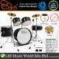 Evo 5 Pieces Junior Drum Kit Compact Complete Set with Hardware Cymbals Throne