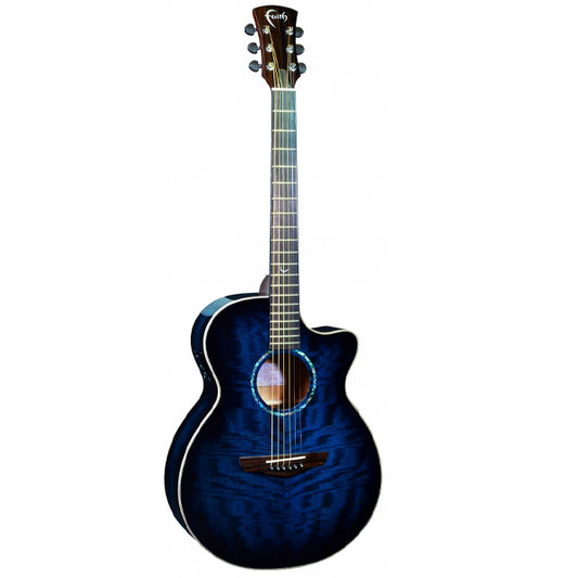 Faith FVBLM Blue Moon Venus Solid Figured Java Mango Acoustic Electric Guitar With Pickup and Hard Case