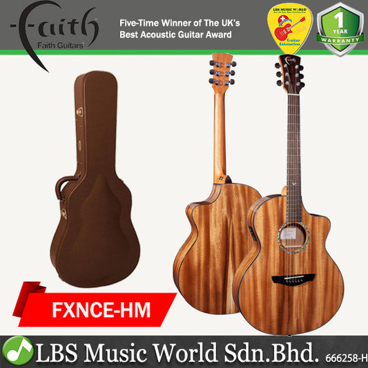 Faith FXNCE-HM FX Limited Edition Neptune Solid Figured Indonesian Trembesi Acoustic Electric Guitar - Harvest Moon (FXNCEHM)