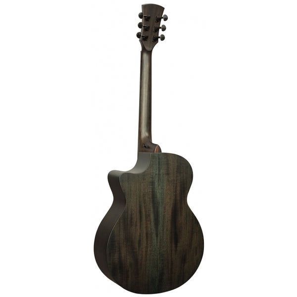 Faith FKVBK Naked Venus Cutaway Solid Engelmann Spruce Top Acoustic Electric Guitar with Gigbag - Black Stain