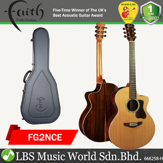 Faith FG2NCE PJE Legacy Neptune Rosewood Torrefied Canadian Sitka Spruce Acoustic Electric Guitar with Premium Hardcase