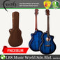 Faith FNCEBLM Blue Moon Neptune Cutaway Electro Acoustic Electric Guitar Fishman INK3 Pickup with Case