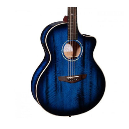Faith FNCEBLM Blue Moon Neptune Cutaway Electro Acoustic Electric Guitar Fishman INK3 Pickup with Case