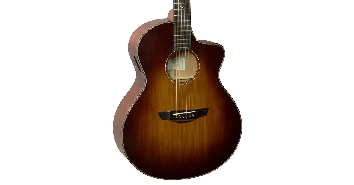 Faith FNCESB45 Classic Burst Neptune Cutaway Electro Saluda Baby Jumbo Full Solid Acoustic Electric Guitar INK3 Pickup with Case
