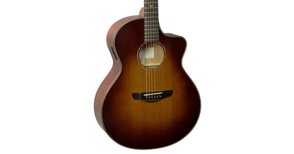 Faith FNCESB45 Classic Burst Neptune Cutaway Electro Saluda Baby Jumbo Full Solid Acoustic Electric Guitar INK3 Pickup with Case