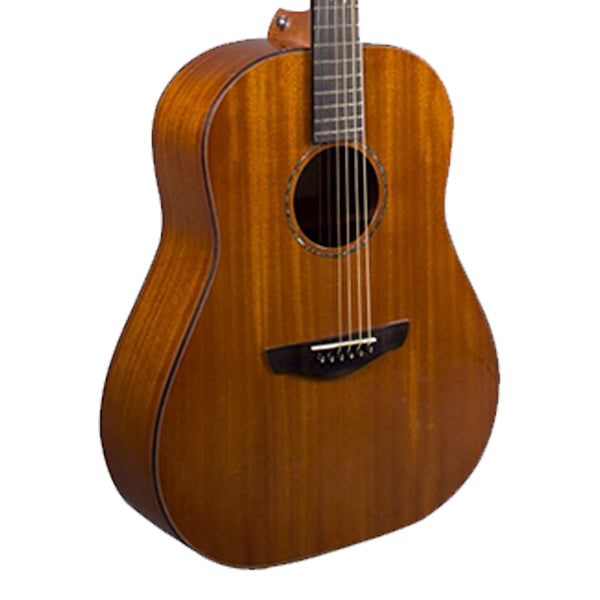 Faith FRMGL Mars Drop Shoulder Dreadnought Lefthanded Kanuga Full Solid Mahogany Acoustic Guitar with Case