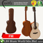 Faith FM Natural Mercury Cutaway Parlour Size Acoustic Electric Guitar Pickup with Case