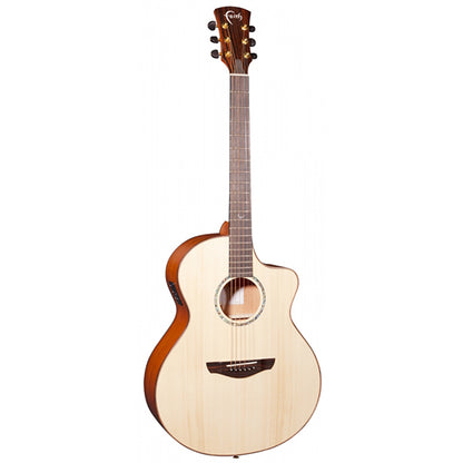 Faith FNCE Natural Neptune Cutaway Full Size Jumbo Acoustic Electric Guitar Pickup with Case