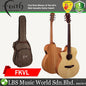 Faith FKVL Natural Naked Venus Lefthanded Full Solid Acoustic Electric Cutaway Guitar Fishman Pickup with Case