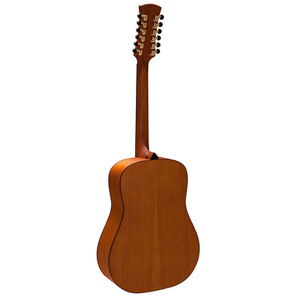 Faith FS12 Natural Saturn 12 String Dreadnought Full Solid Acoustic Guitar with Case