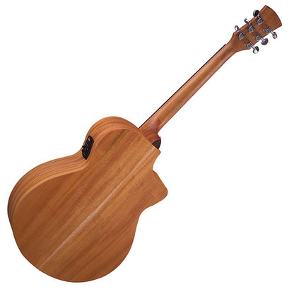 Faith FKVL Natural Naked Venus Lefthanded Full Solid Acoustic Electric Cutaway Guitar Fishman Pickup with Case