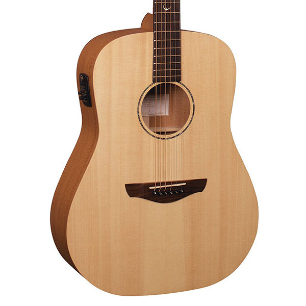 Faith FKSE Natural Naked Saturn Electro (Non-Cut) Dreadnought Full Solid Mahogany Acoustic Electric Guitar Fishman Pickup with Case