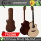 Faith FNCEHG HiGloss Neptune Cutaway Electro Full Sized Jumbo Solid Acoustic Electric Guitar Pickup with Case
