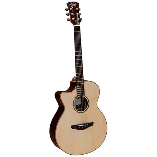 Faith FVHGL HiGloss Venus Cutaway Electro Lefthanded Full Solid Acoustic Electric Guitar Pickup with Case