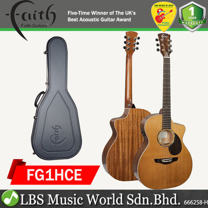 Faith FG1HCE Legacy Earth Mahogany Electric Cutaway Acoustic Orchestra Model with Flex Blend Fishman Preamp System