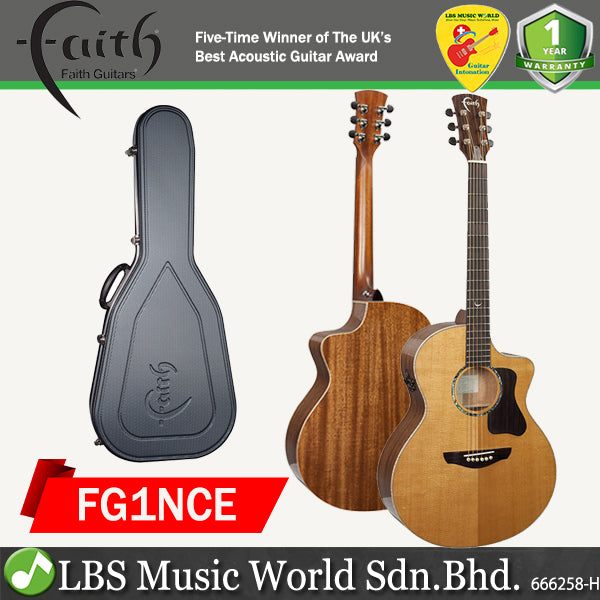Faith FG1NCE Legacy Neptune Mahogany Electric Cutaway Acoustic with Flex Blend Fishman Preamp System