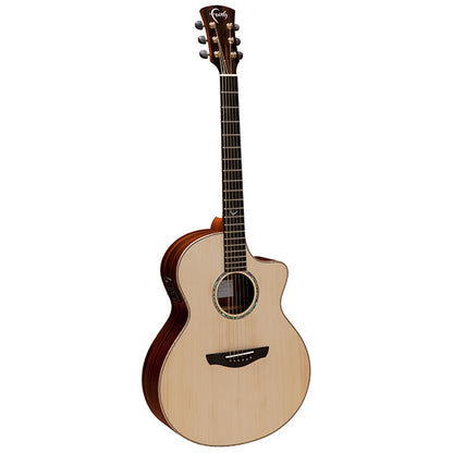 Faith FNCEHG HiGloss Neptune Cutaway Electro Full Sized Jumbo Solid Acoustic Electric Guitar Pickup with Case