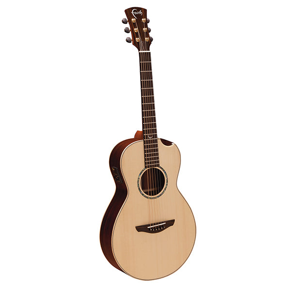 Faith FMEHG-BNC HiGloss Mercury Electro Scoop Parlour Full Solid Acoustic Electric Guitar Pickup with Case (FMEHG BNC)