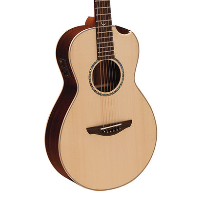 Faith FMEHG-BNC HiGloss Mercury Electro Scoop Parlour Full Solid Acoustic Electric Guitar Pickup with Case (FMEHG BNC)