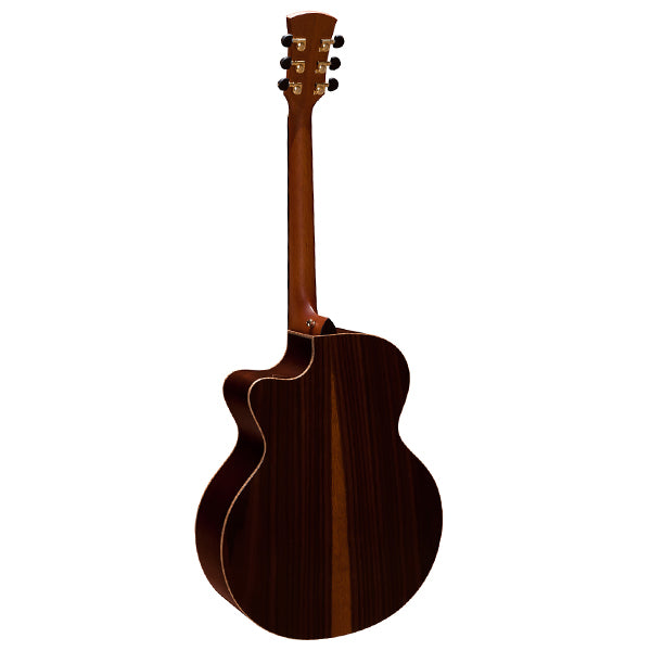 Faith FJCEHG HiGloss Jupiter Cutaway Electro Full Bodied Jumbo Solid Acoustic Electric Guitar Pickup with Case